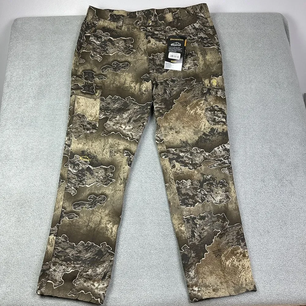 Browning Wasatch Pants Mens 2XL Realtree Excape Fieldwear Cargo Camo Hunting NEW